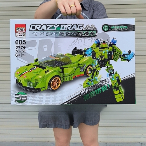 Đồ Chơi Lắp Ghép Lego Autobot Màu xanh , 2 in 1  - 277 hạt - Full Box - Sku : LG-43-04