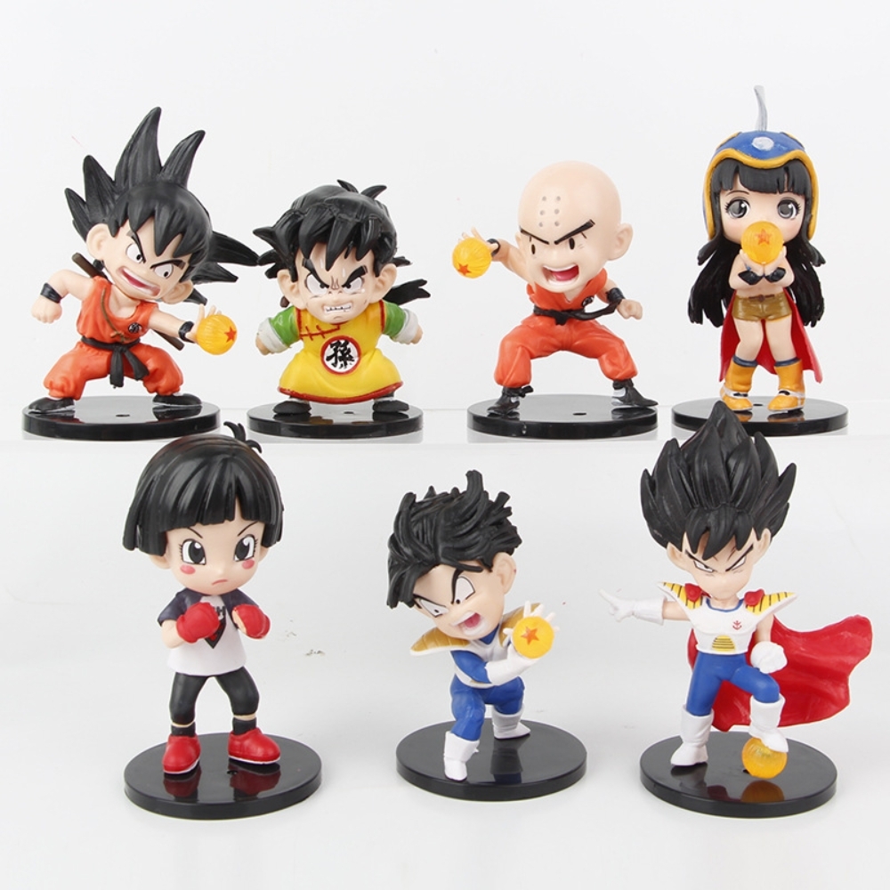 Mô hình dragonball Bộ 7 nhân vật - Cao 7-11cm - nặng 450gram - Figure dragonball  - Hộp Màu - K12-T1-S5