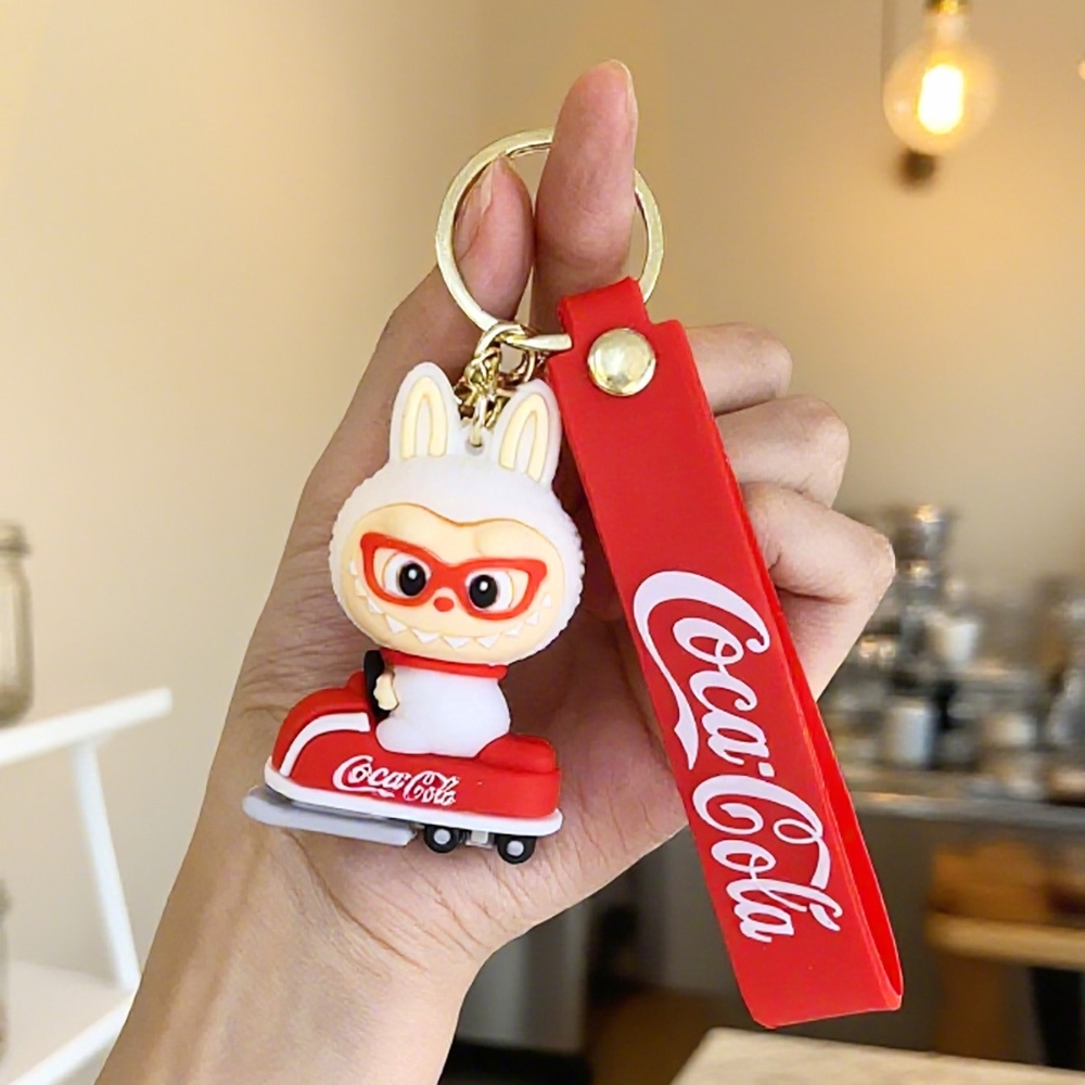 Móc Khóa labubu lái xe - Dây móc dài : 10cm - Mô Hình Cao : 6cm - Nặng : 50gram - No Box : bọc túi OPP K76-T6-S5