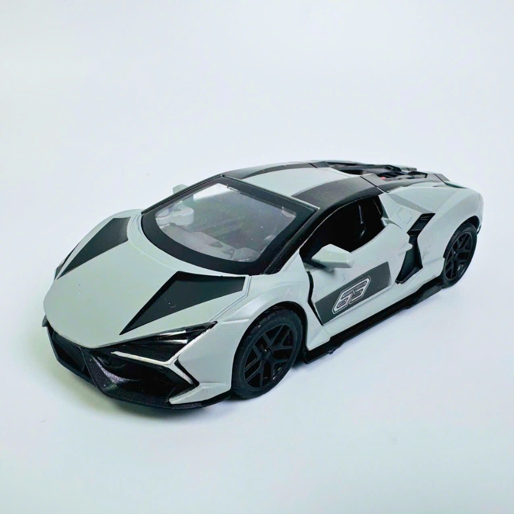 Mô Hình Xe Đua Xám Đen tỉ lệ 1:36 Hợp kim có thể mở cửa - bánh sau chạy cót - Dài 12.5cm - rộng 5.5cm - cao 3.5cm - nặng : 300gram - FULL BOX : box màu SKU : oto535a - K53-T2-S7