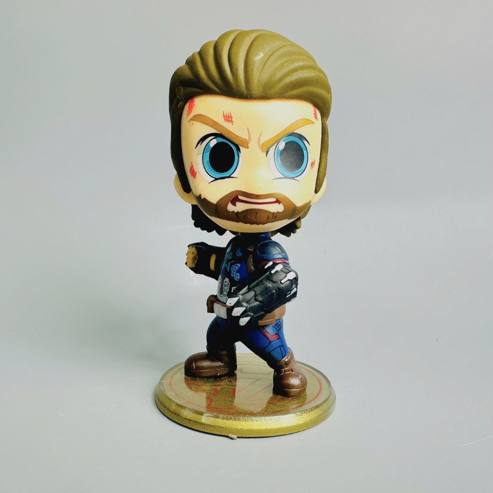 Mô Hình Avenger Captain America chibi Lắc Đầu Dáng Đứng - Cao 11cm - Nặng 150gram - Figure Avenger - Full Box - (VAT : G873-78) - K73-T4-S3