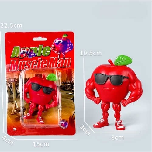 Mô Hình Apple Muscle Man - Cao : 6.5cm - Nặng 133gram - Vỉ Nhựa - K22-T3-S6