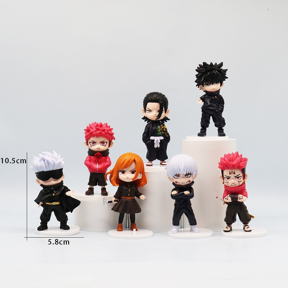 Mô Hình Jujutsu Kaisen bộ 7 chú thuật hồi chiến - Cao 10.5cm - nặng 200gram - No Box : bọc túi OPP - Figure anime Jujutsu Kaisen - N3-K43-T3-S2