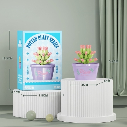 Combo 3 bộ lắp ghép chậu hoa -80 hạt - Full Box - Sku : LG-W1503-1 ( VAT 001-C3-11 ) - K116-T2-S1