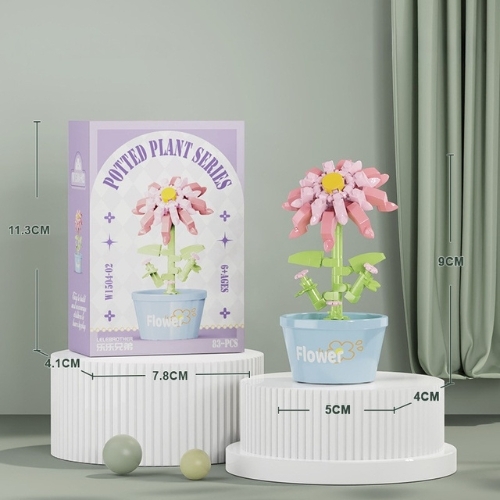 Combo 3 bộ Lắp Ghép Lego hoa cúc bách nhật - 83 hạt - Full Box - Sku : LG-W1504-02 - (VAT 001-C3-11) - K115-T2-S2