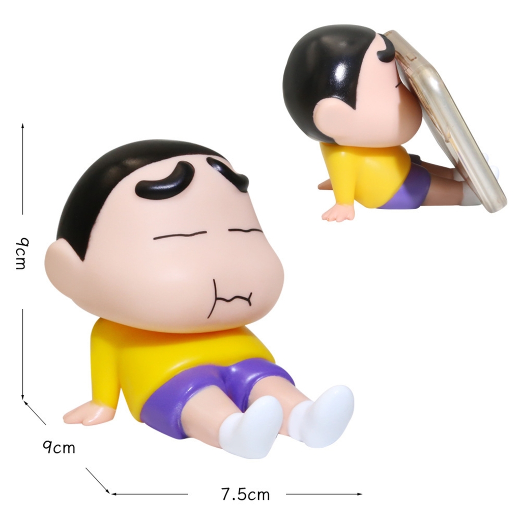 Hàng Rỗng Nhẹ - Mô Hình Shin áo vàng dáng ngồi - Cao : 9cm - Nặng 200gram - No Box - (VAT G873-79)