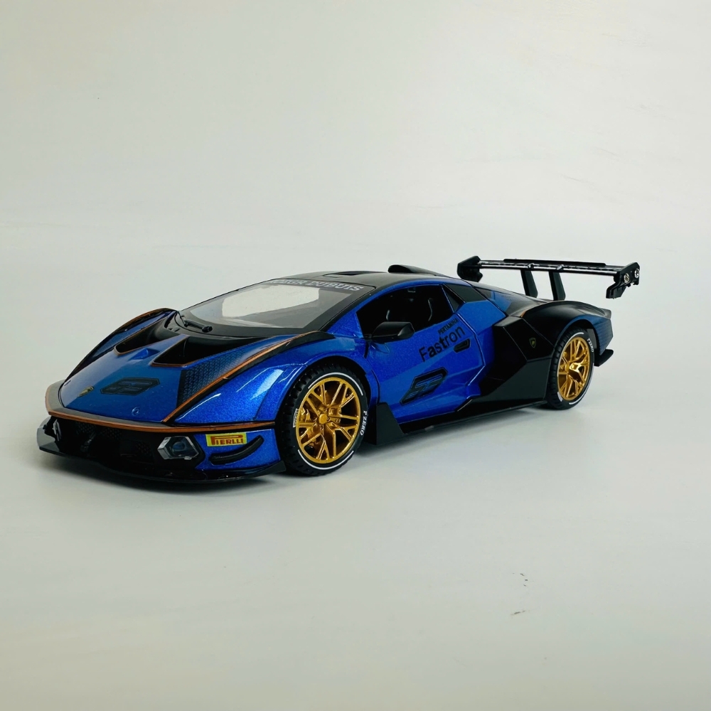 Mô Hình xe lambogini xanh đua tỉ lệ 1:24 Hợp kim có thể mở cửa - bánh sau chạy cót - Dài 22cm - cao 5.5cm - nặng 800gram - Figure Oto - FULL BOX : box màu - SKU : oto403 - n3-k6-t3-s4