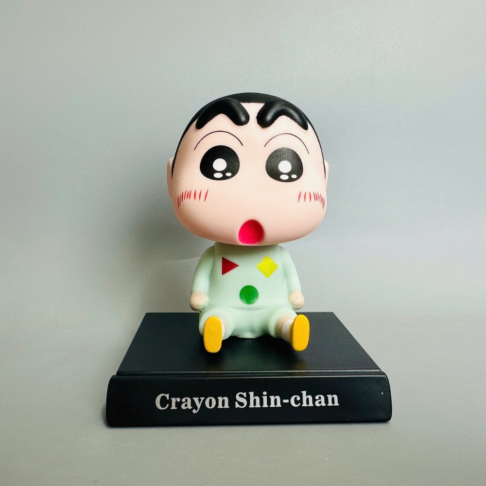 Mô Hình Shin áo xanh lắc đầu - cao 13cm - ngang 9cm - dọc 7cm - nặng 200gram + Hộp Màu N3-T2