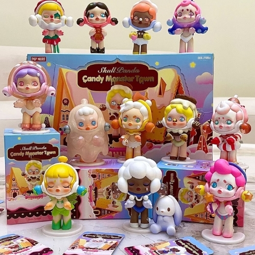 Mô hinh Blind box bộ 6 nhân vật Skull panda Bản B siêu dễ thương . Cao 9-10cm , nặng 470gram - Box Màu - K29-T1-S10