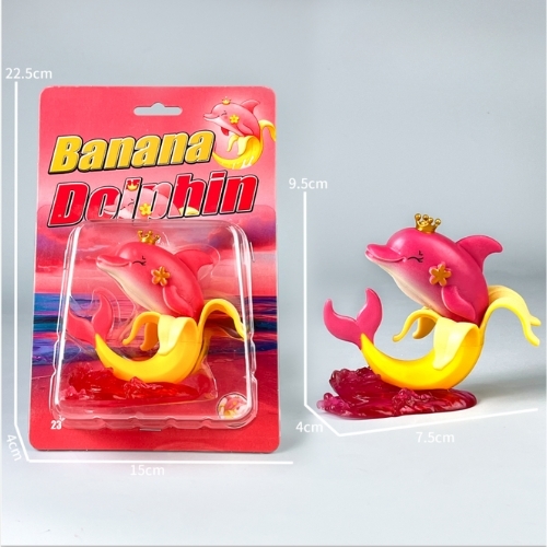Mô Hình Banana Dolphin - Cao : 9.5cm - Nặng 140gram - Vỉ Nhựa - K21-T3-S11