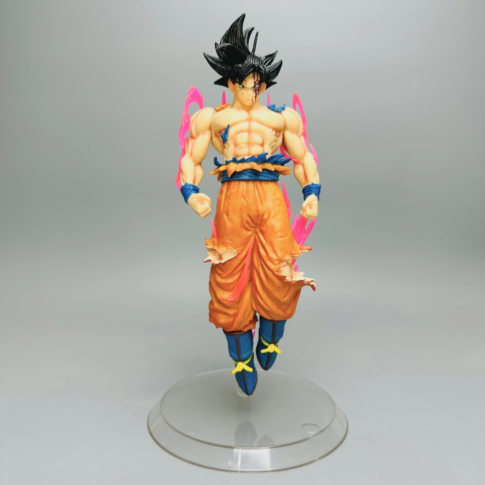 Mô Hình Dragon Ball Songoku vô cực tóc đen cởi trần dang tay - Cao 24cm - Nặng 300gram - Figure DragonBall - No box - N1-K44-T1-S2