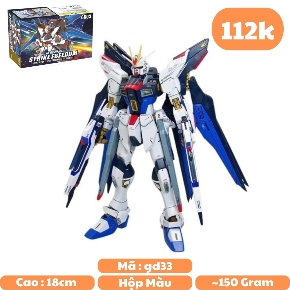 Mô hình GundamXG Gundam MOBILE FREEDOOM - Cao 18cm - nặng 150gram - có BOX : Box màu - SKU : 00-34 - Figure Gundam - Có hộp màu - N1-K3-T4-S1
