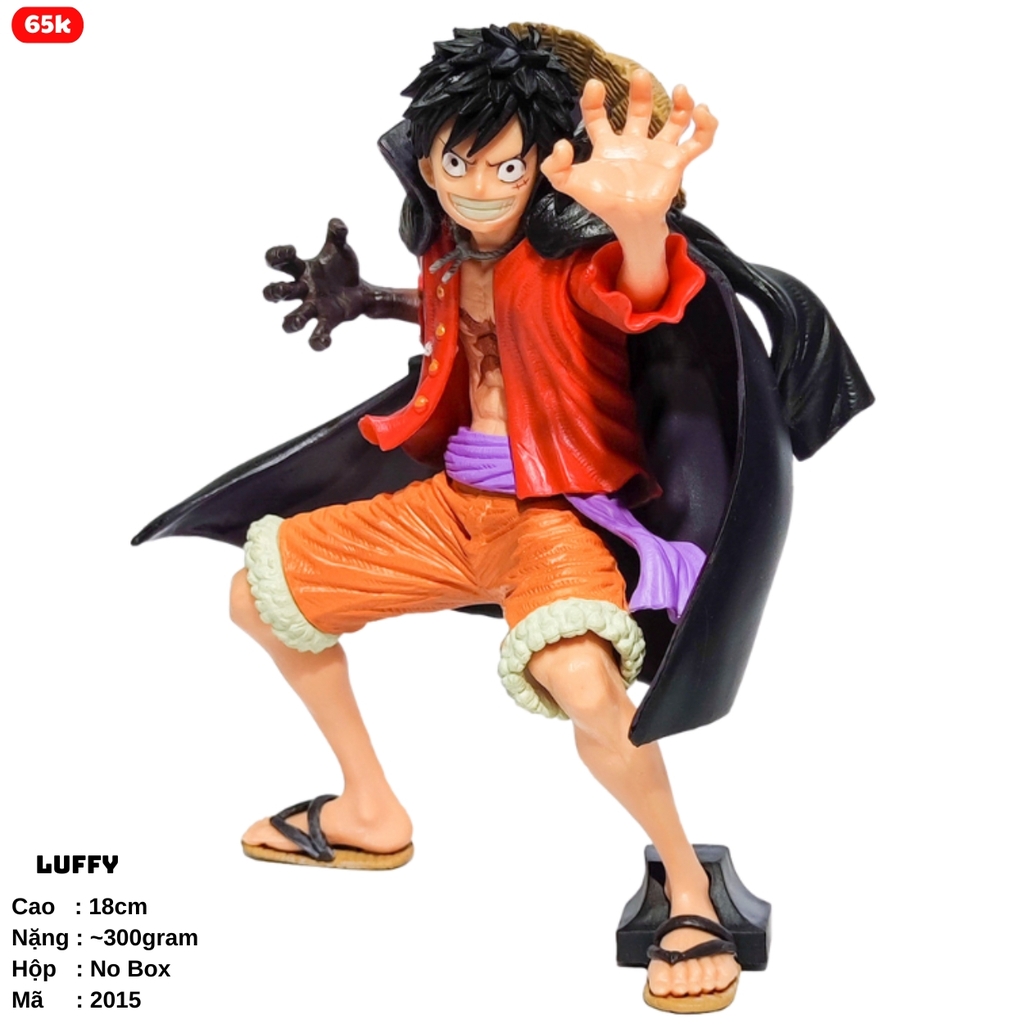 Mô Hình One Piece Luffy gear 2 trạng thái chiến đấu - Cao 18cm - Nặng 300 gram - box màu - G-7