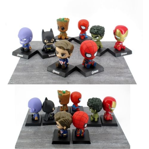 Mô Hình đồ chơi -  Người Sắt Lắc Đầu - Avengers - Bộ lắc đầu - Có Hộp Đẹp - Có Hộp Đẹp - N3-K24-T1-S3
