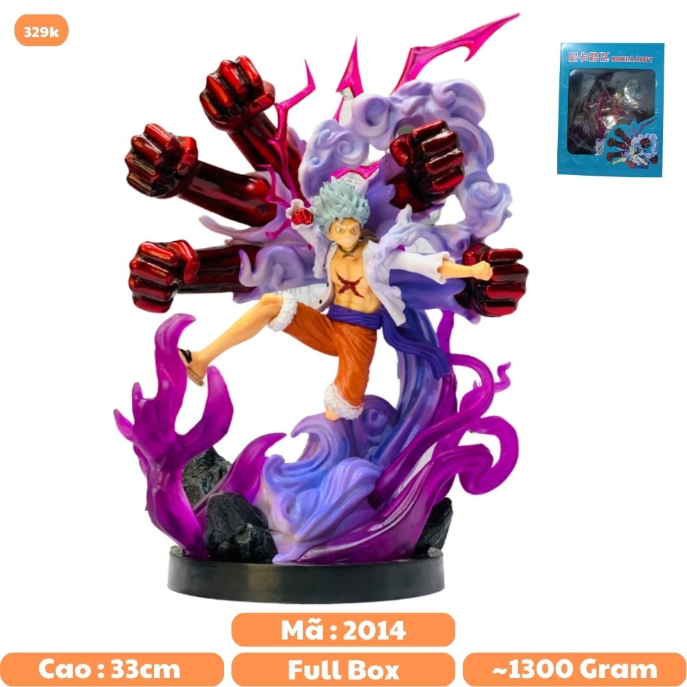 Mô Hình Luffy Gear 5 Nkia trạng thái chiến đấu - Cao 33cm - nặng 1.3Kg - One Piece - Box bìa - N1-K38-T4-S8
