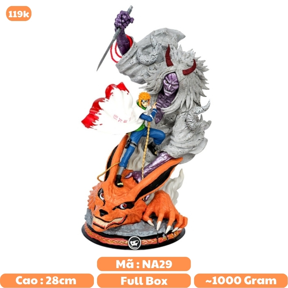 Mô Hình Naruto Hokage Minato Phong ấn cửa vĩ - Cao 28cm - rộng 16cm - nặng 1kg - Figure Naruto -Có box - (E-15)