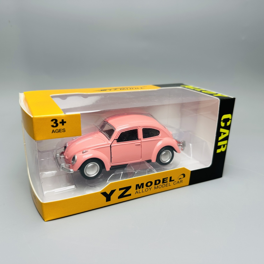 Mô Hình xe volkswagen hồng tỉ lệ 1:36 Hợp kim có thể mở cửa - bánh sau chạy cót - Dài 12cm - rộng 5cm - cao 4.5cm nặng : 200gram - FULL BOX : box màu SKU : oto187