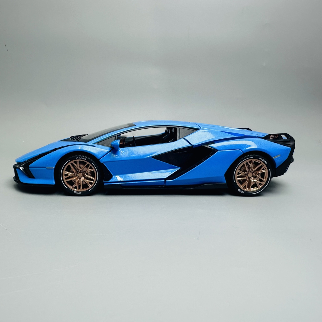 Mô Hình Xe lamborgini xanh dương 1:24 Hợp kim - Có tiếng - đèn pha sáng - Dài 21cm - rộng 9cm - cao 5cm - nặng ~ 800gram - FULL BOX : box màu SKU : oto228 - N3-K7-T3-S4
