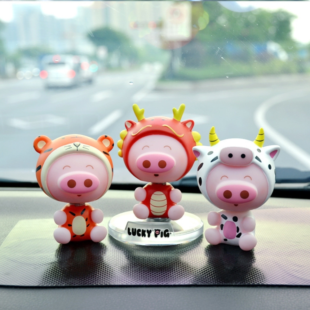 Mô Hình Lắc Đầu Lợn 12 con giáp siêu dễ thương - monkey . khỉ - Đế dính nam châm - Cao 10.5cm Nặng 200gram - Full Box