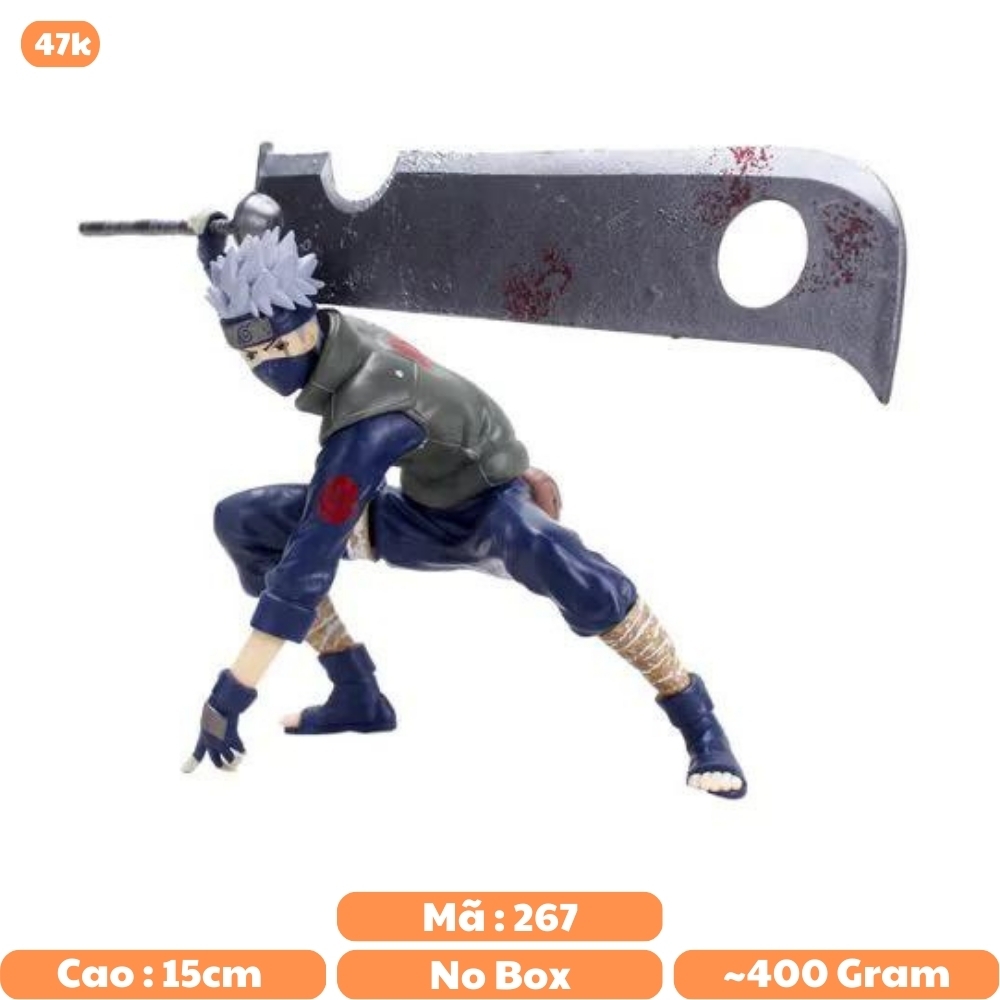 Mô Hình Đồ Chơi - Kakashi cầm đao siêu ngầu - Naruto - No Box - N1-K38-T1-S1