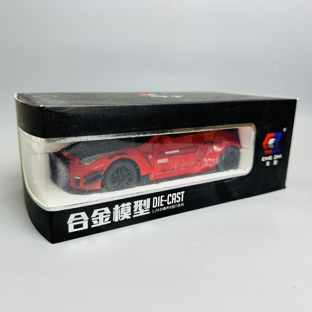 Mô Hình Nissan xe đua đỏ tỉ lệ 1:24 Hợp kim có thể mở cửa - bánh sau chạy cót - Dài 20.5cm - rộng 9cm - cao 6cm - nặng : 1000gram - FULL BOX : box màu SKU : oto285 - K66-T5-S5