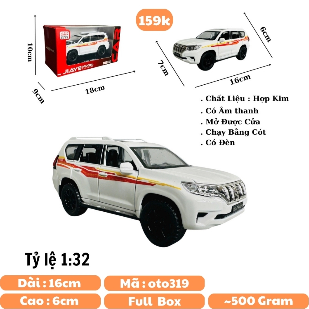 Mô Hình xe fotuner trắng - tỉ lệ 1:32 Hợp kim có thể mở cửa - bánh sau chạy cót - Dài 16cm - rộng 7cm - cao 6cm - nặng : 500gram - FULL BOX : box màu - SKU : oto319 - N3-K12-T1-S2