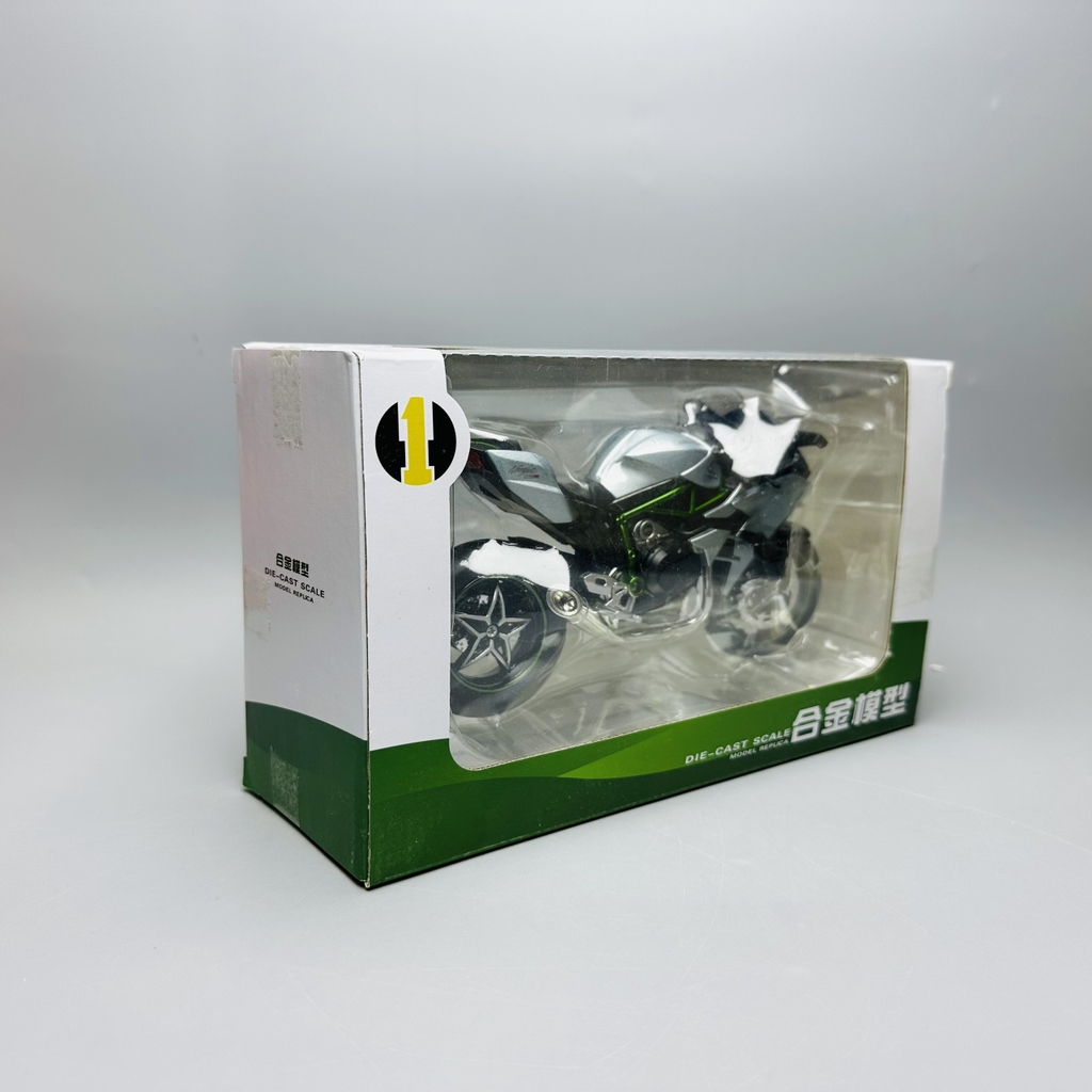 Mô Hình Xe kawasaki H2R xám 1:12 Hợp kim - Có tiếng - đèn pha sáng - Dài 18cm - rộng 6cm - cao 10cm - nặng ~ 700gram - FULL BOX : box màu SKU : oto155