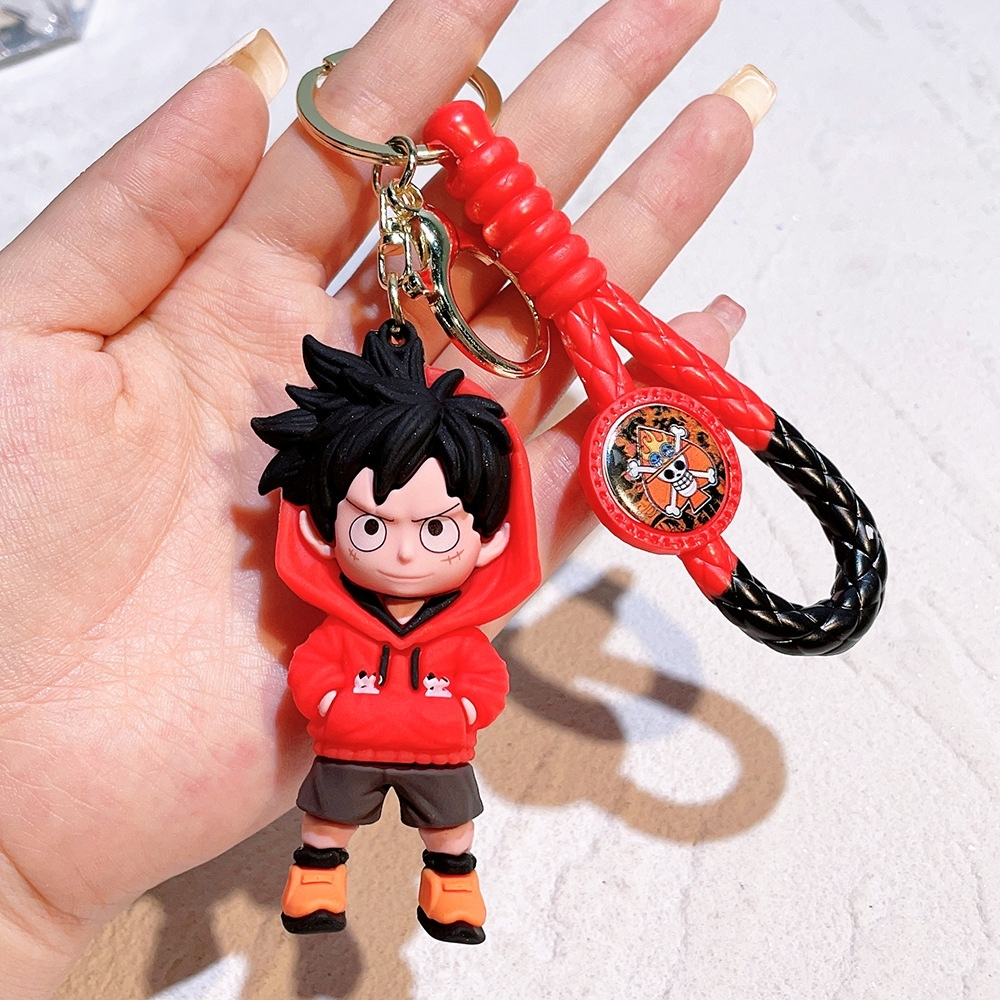 móc khóa luffy sành điệu - dây dài 11cm mô hình cao 6cm - nặng : 50gram - no box