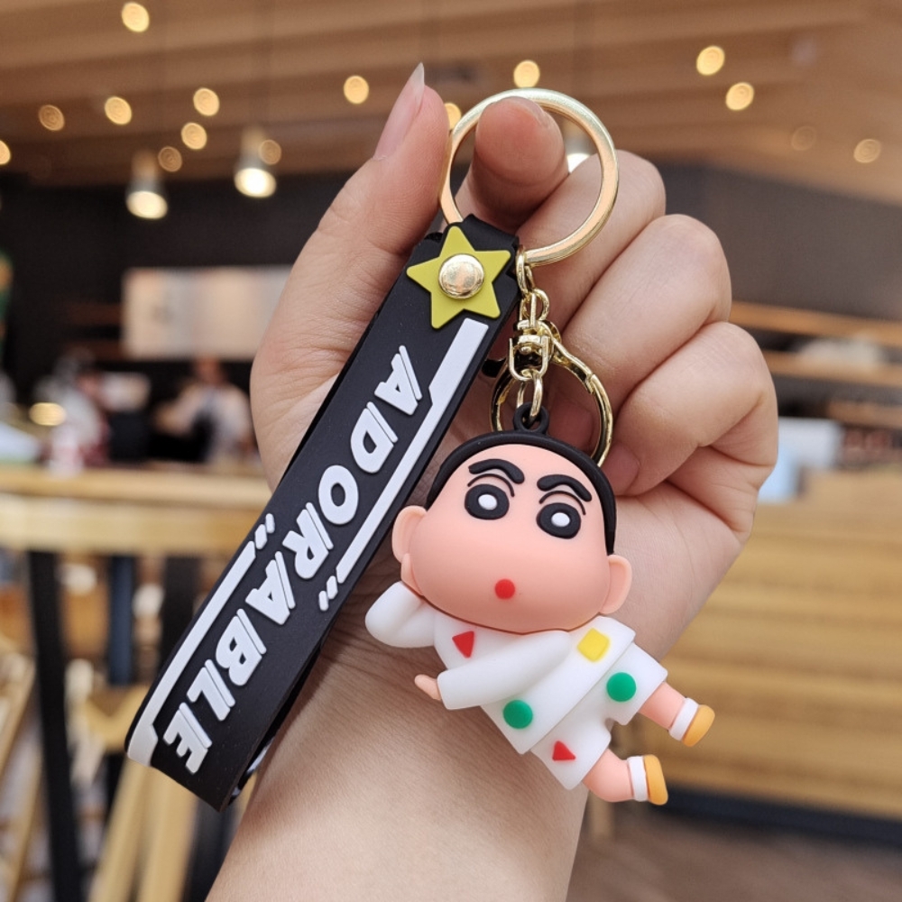 Móc khóa móc shin nằm áo trắng- Dây móc dài : 10cm - Mô Hình Cao : 6cm - Nặng : 50gram - No Box - SKU: moc159 - (Vat: MK001) - K78-T4-S3