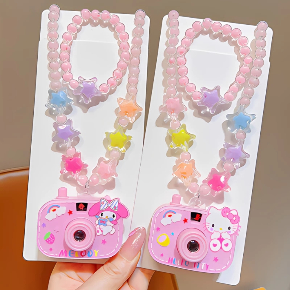 Dây Đeo Cổ Máy Ảnh Chiếu Hình Cute Kuromi Phát Sáng Xinh Xắn - Cao 5.8cm Dài : 5.4cm - Nặng : 50gram - boc túi - no box
