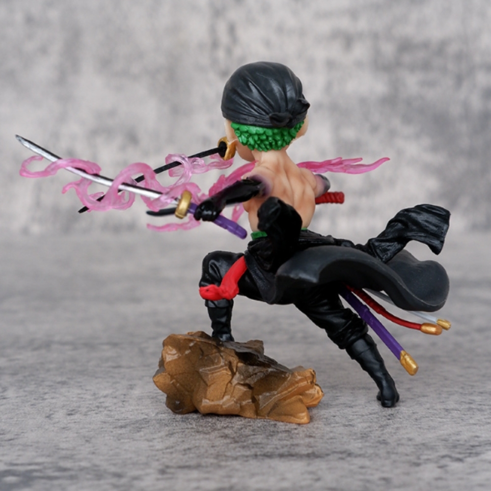 Mô Hình OnePiece Zoro G5 chibi - cao 8cm - nặng 100gram - Hộp Màu - Figure One Piece -  N1-K50-T3-S3