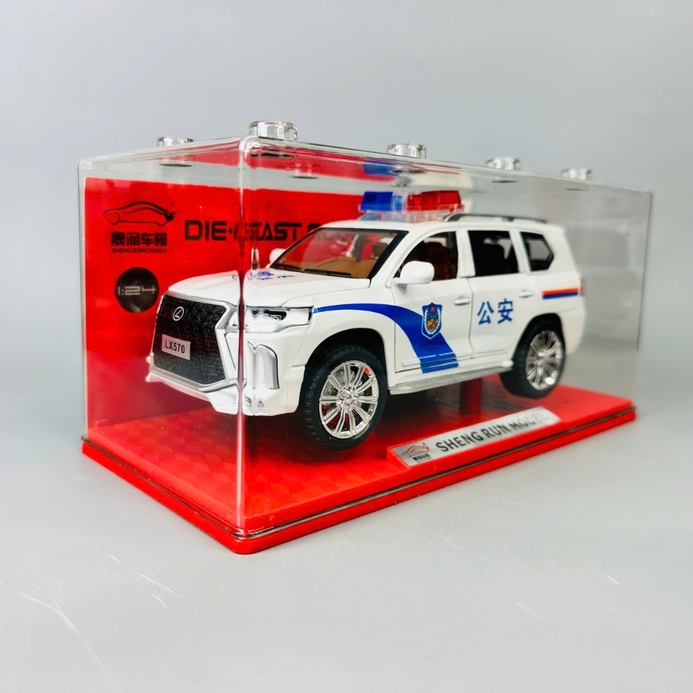 Mô Hình Xe cảnh sát 1:24 lexus trắng Hợp kim có thể mở cửa - Âm thanh Đèn - Dài 22cm - rộng 9cm - cao 6.3cm - nặng : 800gram - FULL BOX : box màu SKU : oto473d - K55-T2-S9