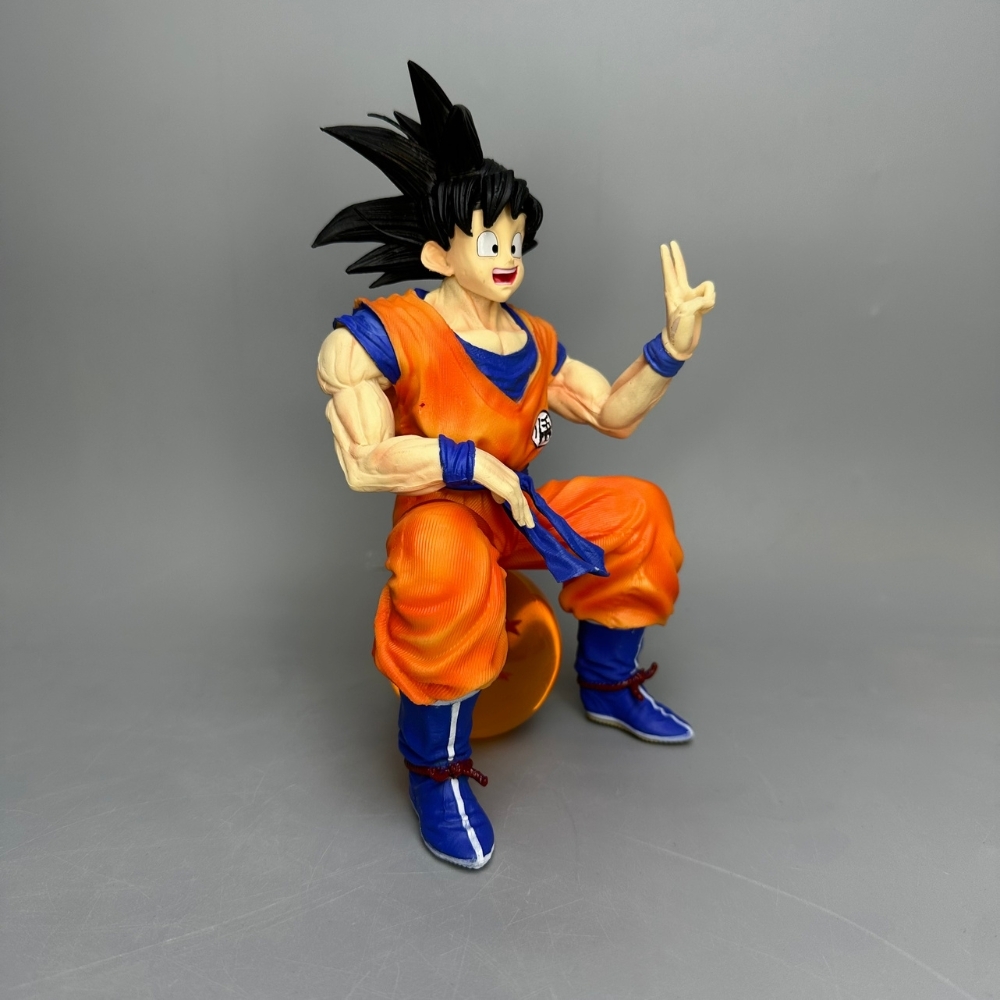 Mô Hình Songoku ngồi lên ngọc rồng - Cao 20cm - Nặng 500gram - Có Hộp màu - Figure anime Dragon ball - N1-K38-T1-S2