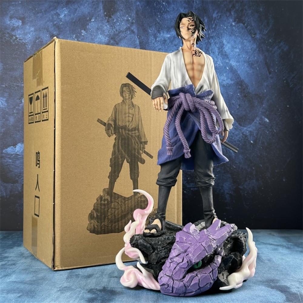 Mô Hình Naruto Sasuke dáng đứng siêu ngầu có base cao - 42cm - Nặng - 2000gram - Figure Naruto - Box xốp Hộp carton