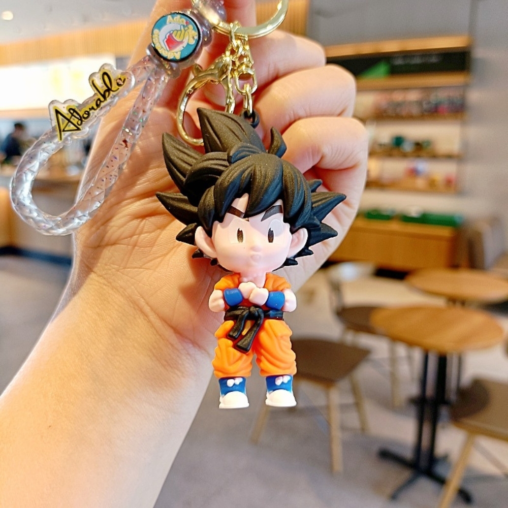Móc khóa trang trí - goku chắp tay áo cam - Dây móc dài : 8.5cm - Mô Hình Cao : 8cm - Nặng : 50gram - No Box : bọc túi OPP -SKU : moc106 - ( Vat : 88223-7 )- K79-T2-S11