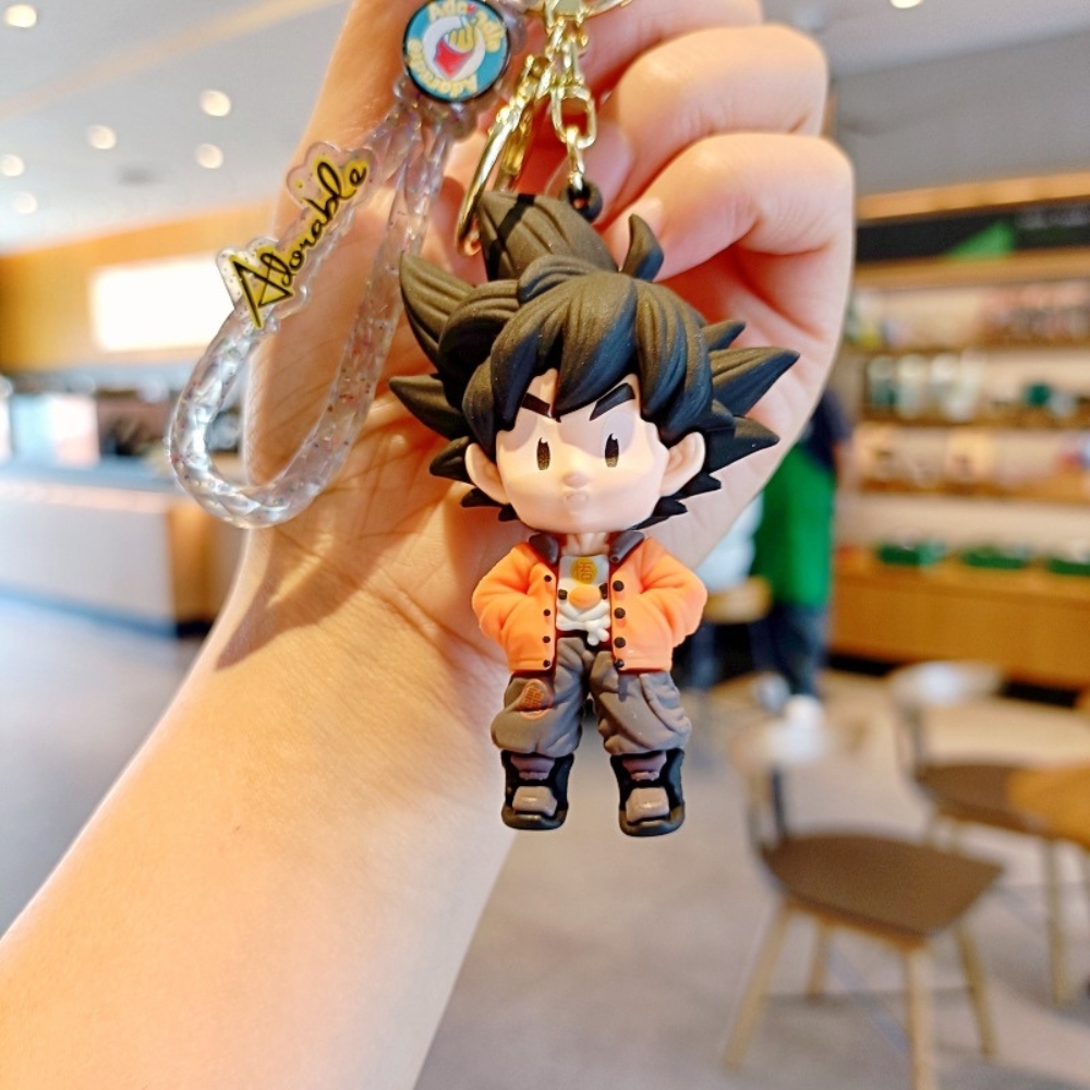 Móc khóa trang trí - goku sành điệu áo cam - Dây móc dài : 8.5cm - Mô Hình Cao : 8cm - Nặng : 50gram - No Box : bọc túi OPP -SKU : moc108 - ( Vat : 88223-7 )- K79-T1-S2