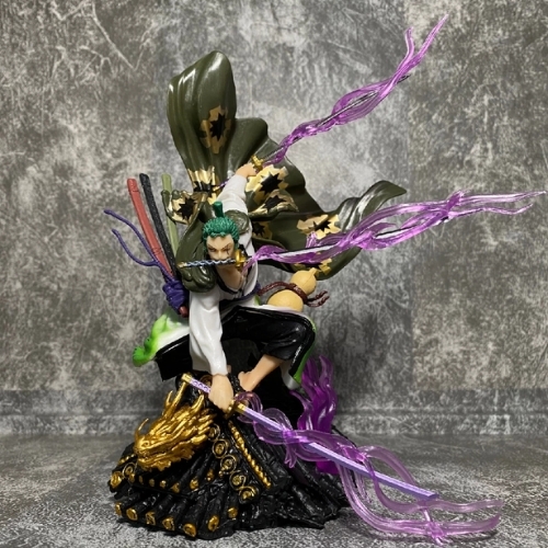 Mô hình Zoro wano trên mái nhà , cao 16cm , nặng 300gram - One Piece - No Box - SKU : 5145d - (VAT 002-01-35)