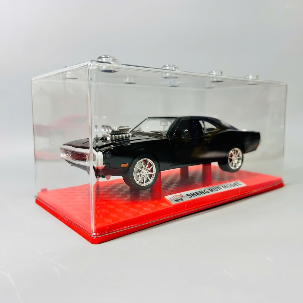 Mô Hình Xe đua đen tỉ lệ 1:24 Hợp kim có thể mở cửa - Âm thanh Đèn - Dài 22cm - rộng 9cm - cao 6.3cm - nặng : 800gram - FULL BOX : box màu SKU : oto473j -  K55-T3-S9
