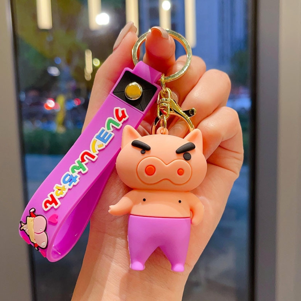 Móc Khóa lợn - Dây móc dài : 9cm - Mô Hình Cao : 7.6cm - Nặng : 50gram - No Box : bọc túi OPP - SKU: moc252 - (Vat: MK001) -K79-T2-S10
