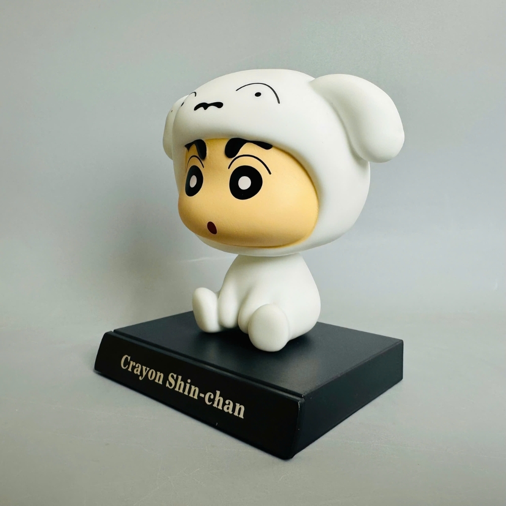 Mô Hình Shin cosplay chó trắng lắc đầu - cao 13cm - ngang 9cm - dọc 7cm - nặng 200gram + Hộp Màu K71-T3-S4