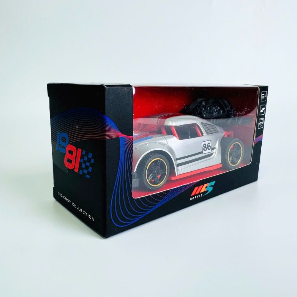 Mô Hình Xe phản lực màu bạc Hợp kim - bánh sau chạy cót - tạo khói - Dài 14cm - rộng 6cm - cao 5cm - nặng : 300gram - FULL BOX : box màu SKU : oto537d - K52-T4-S4