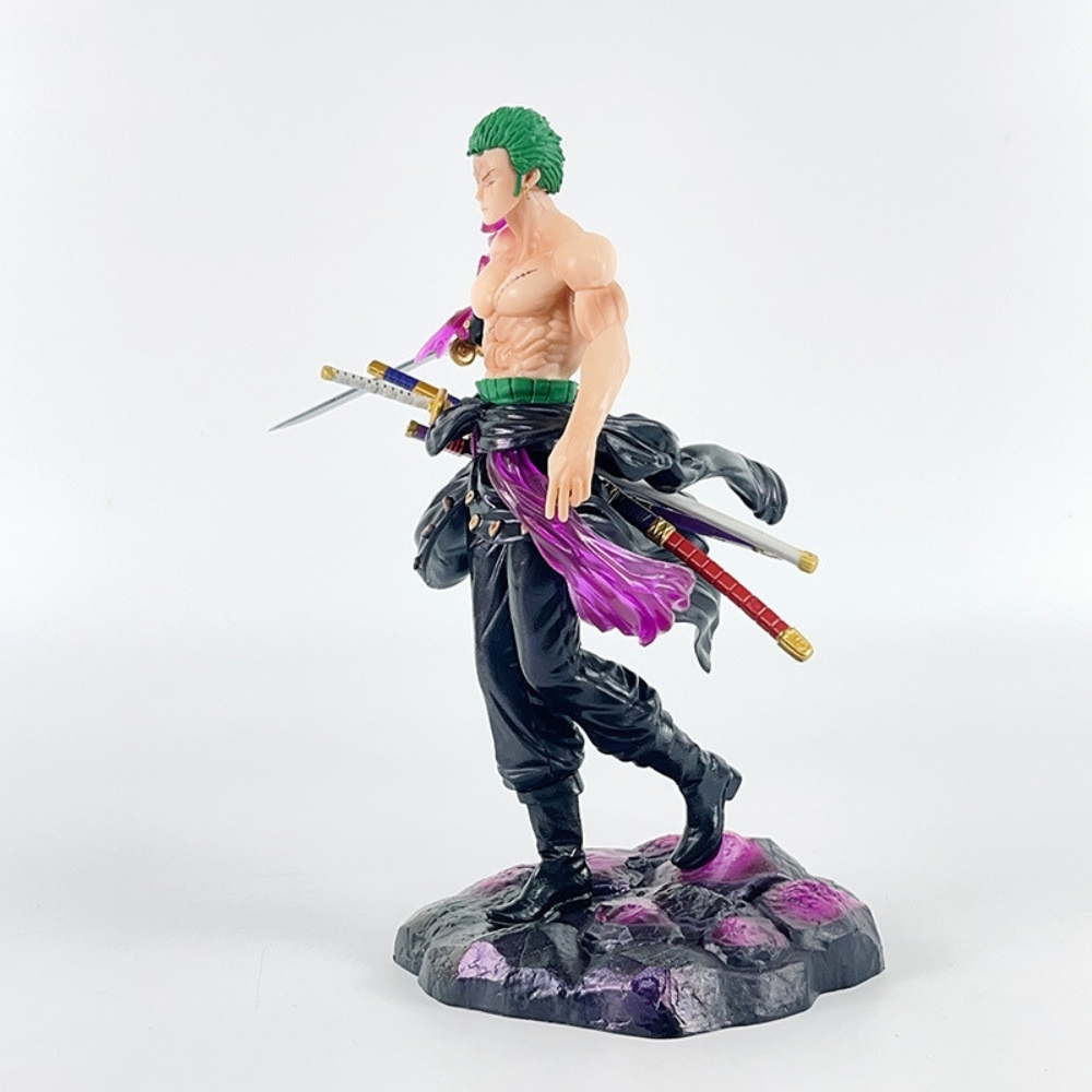 Mô Hình One Piece Zoro cầm kiếm đầu trần - Cao 20cm - Nặng 500gram - Phụ kiện :  Kiếm - Figure anime One Piece - Bọc Túi Opp - No Box N1-K56-T2-S1