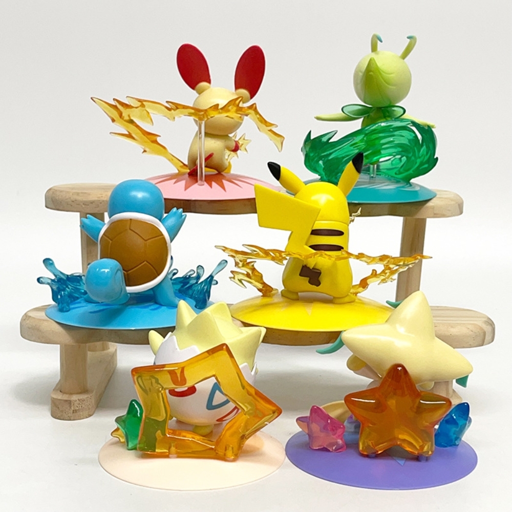 Mô Hình POKEMON Bộ 6 Pokemon có đế bản B - Cao 7-10cm - Nặng 700gram - Pokemon - Hộp Màu -  K9-T1-S8