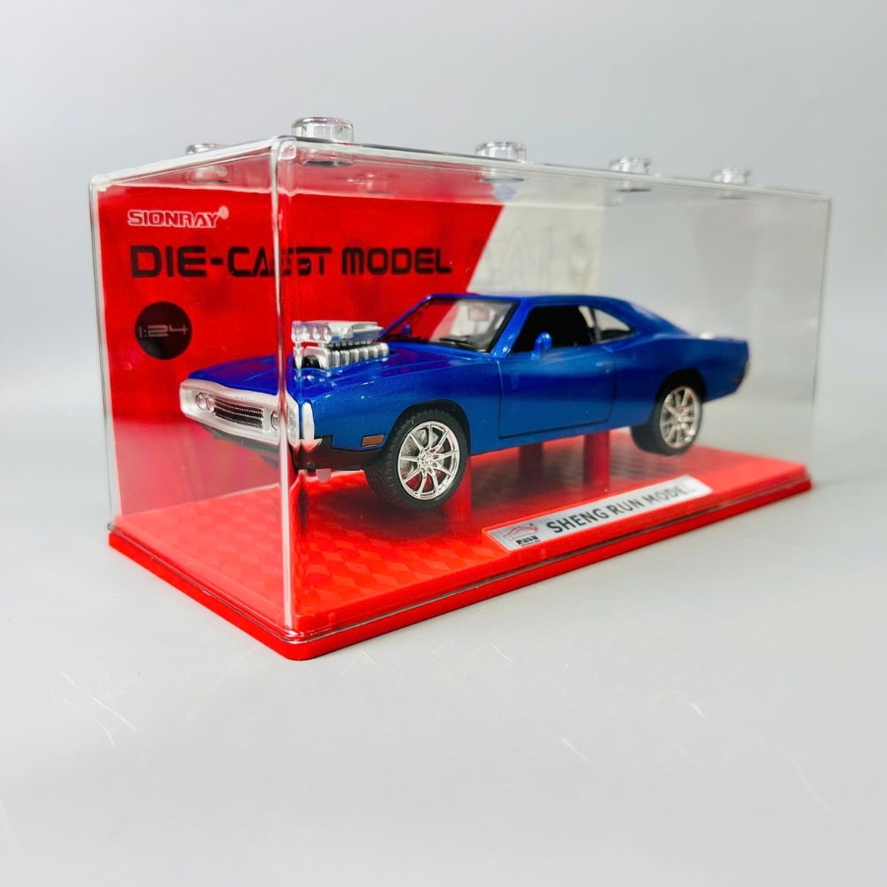 Mô Hình Xe đua xanh tỉ lệ 1:24 Hợp kim có thể mở cửa - Âm thanh Đèn - Dài 22cm - rộng 9cm - cao 6.3cm - nặng : 800gram - FULL BOX : box màu SKU : oto473j -  K55-T3-S9