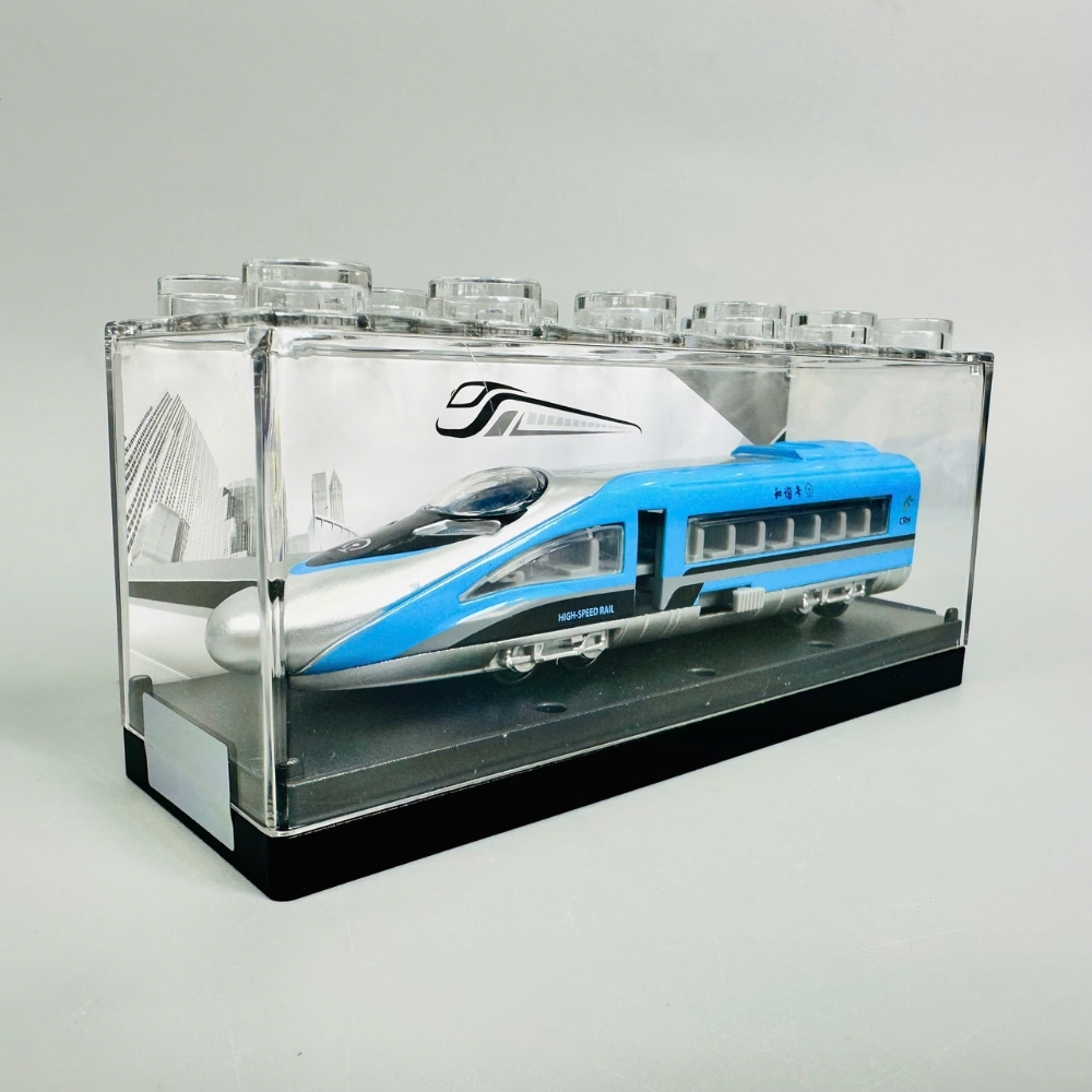 Mô Hình tàu siêu tốc xanh dương 1:64 Hợp kim - Dài 12.5cm - Cao 5cm - Rộng : 4.5cm - nặng : 300gram - Hộp Nhựa Trong SKU : oto465a - ( VAT :  003-06-20 )