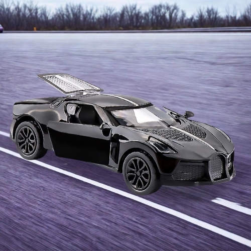 Mô Hình Xe Bugati chiron màu Đen tỉ lệ 1:43 Hợp kim có thể mở cửa - bánh sau chạy cót - Dài 10.5cm - rộng 4.5cm - cao 2.6cm - FULL BOX : box màu SKU : oto552f - (VAT: 003-01-35) - K54-T2-S3