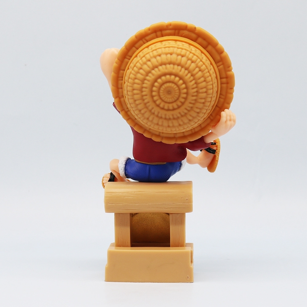 Mô Hình OnePiece luffy Chibi Dáng ngồi - Cao 15.5cm - nặng 130gram - Phụ kiện : đế -  Figure OnePiece -  No box - N1-K46-T1-S2