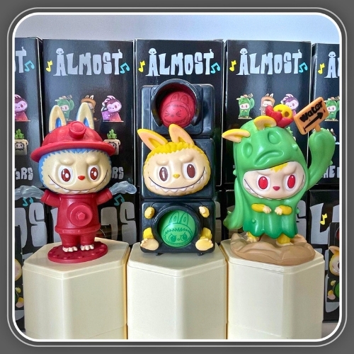 bộ 6 labubu Almost Hidden siêu dễ thương , blind box - Cao 8-9cm - Nặng 480gram - Bọc Túi - Hộp Màu - K32-T2-S4