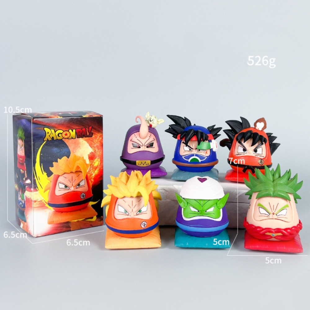 Mô hình dragonball Bộ 6 nhân vật cute - Cao 6-7cm - nặng 450gram - Figure dragonball - Hộp Màu - K14-T2-S2