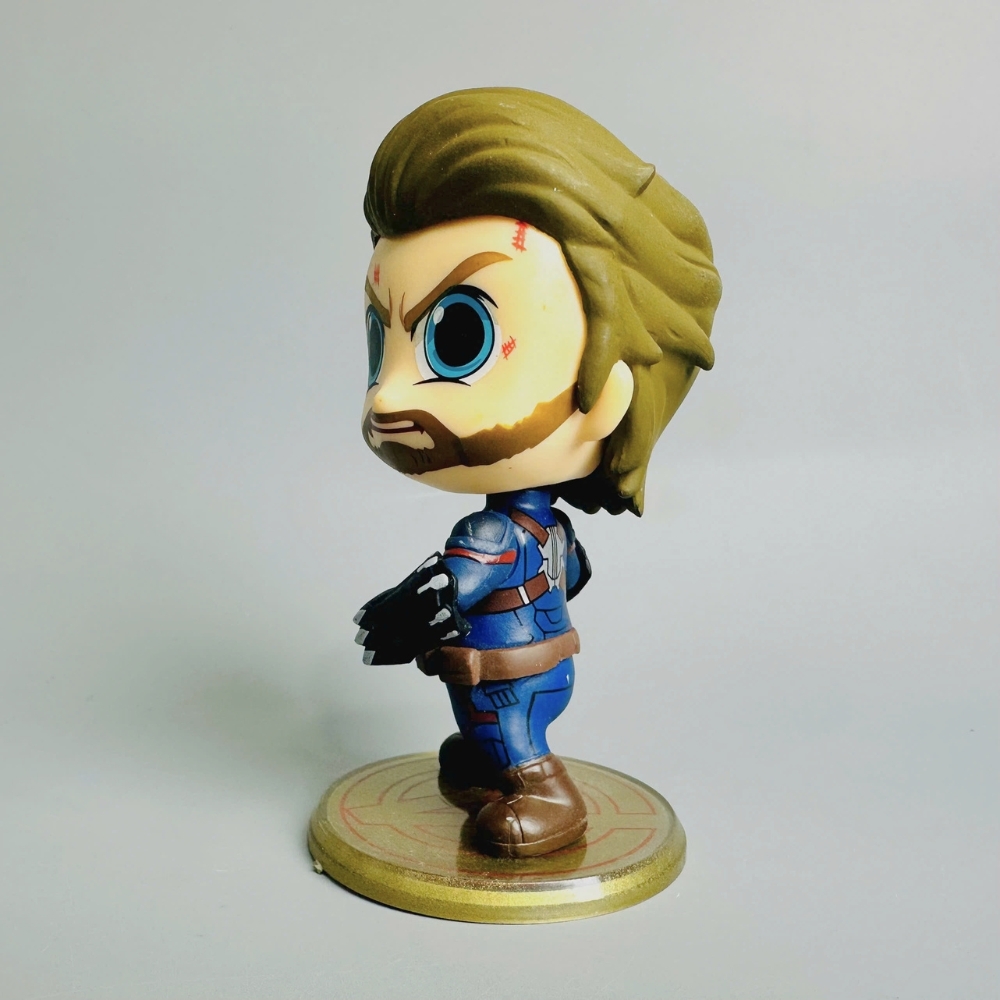 Mô Hình Avenger Captain America chibi Lắc Đầu Dáng Đứng - Cao 11cm - Nặng 150gram - Figure Avenger - Full Box - (VAT : G873-78) - K73-T4-S3